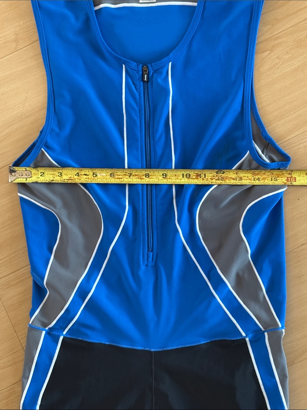 NWT ZOOT MENS CORE TRIATHLON SLEEVELESS RACE SUIT BLUE GRAY TRAINING RACE DAY XL - Picture 6 of 16